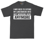 Not Working Here Anymore tall t-shirt for men in Dark Heather Grey