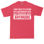 Not Working Here Anymore tall t-shirt for men in Heather Red