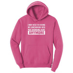 Not Working Here Anymore Youth Hoodie - Sangria