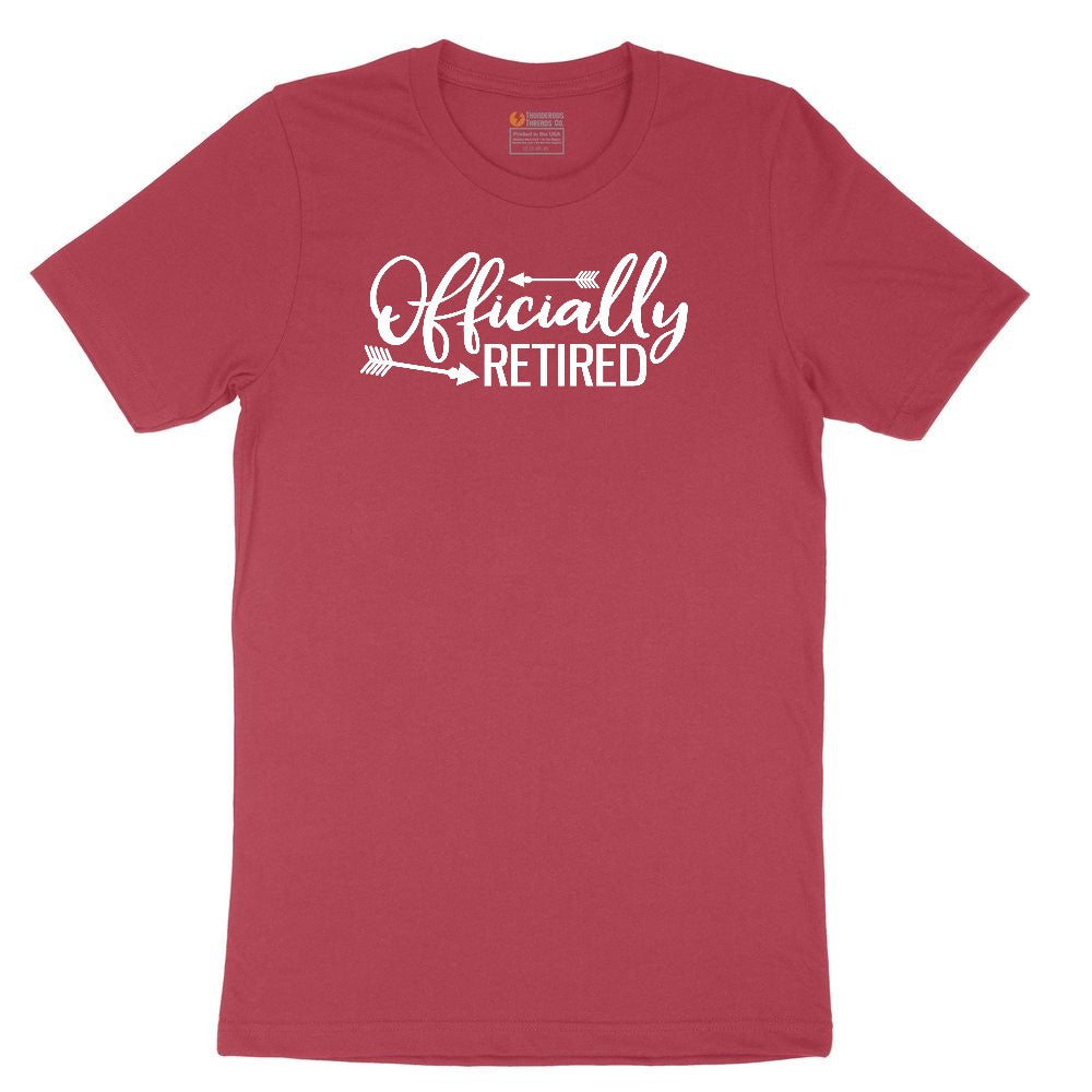 Officially Retired Ladies Short Sleeve Tee - Vintage Red