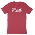 Officially Retired Ladies Short Sleeve Tee - Vintage Red