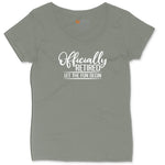 Officially Retired Let the Fun Begin Ladies Curvy Tee - Bamboo Blackout