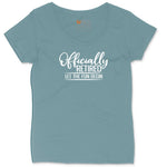 Officially Retired Let the Fun Begin Ladies Curvy Tee - Surf Blackout