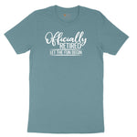 Officially Retired Let the Fun Begin Ladies Short Sleeve Tee - Surf Blackout