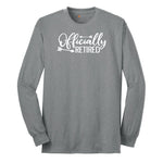 Officially Retired Long Sleeve Tee - Athletic Grey