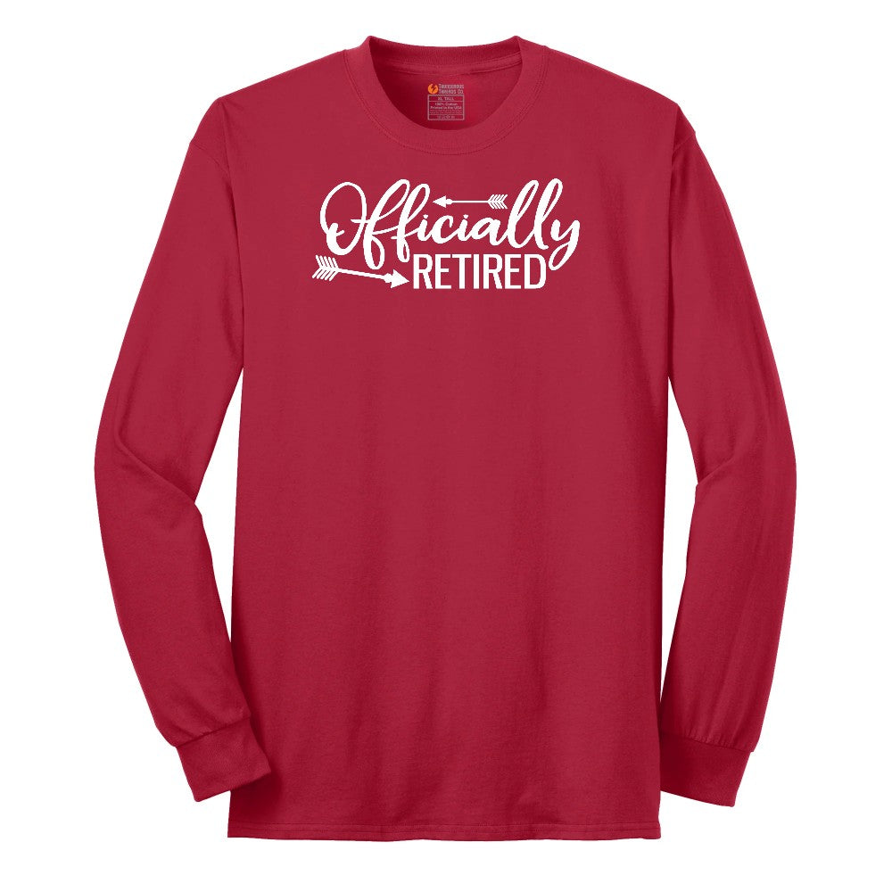 Officially Retired Long Sleeve Tee - Red