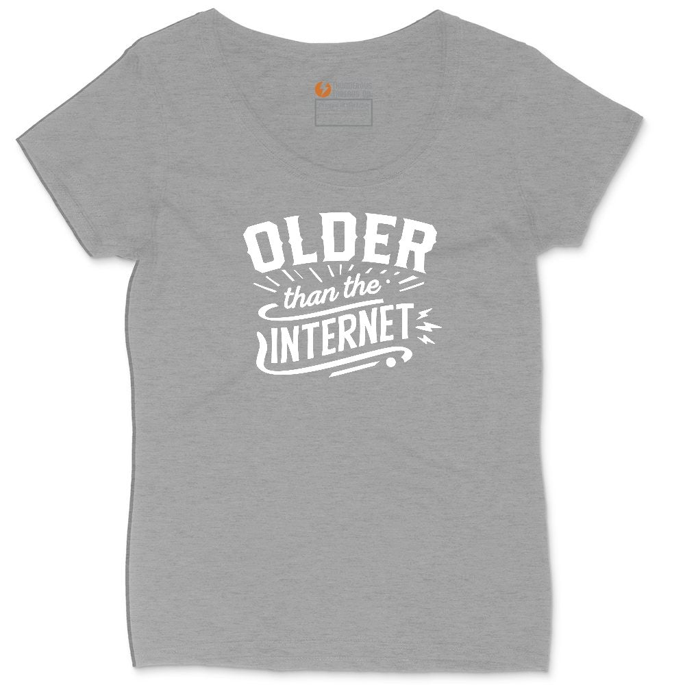 Older than the Internet Ladies Curvy Tee - Granite Heather