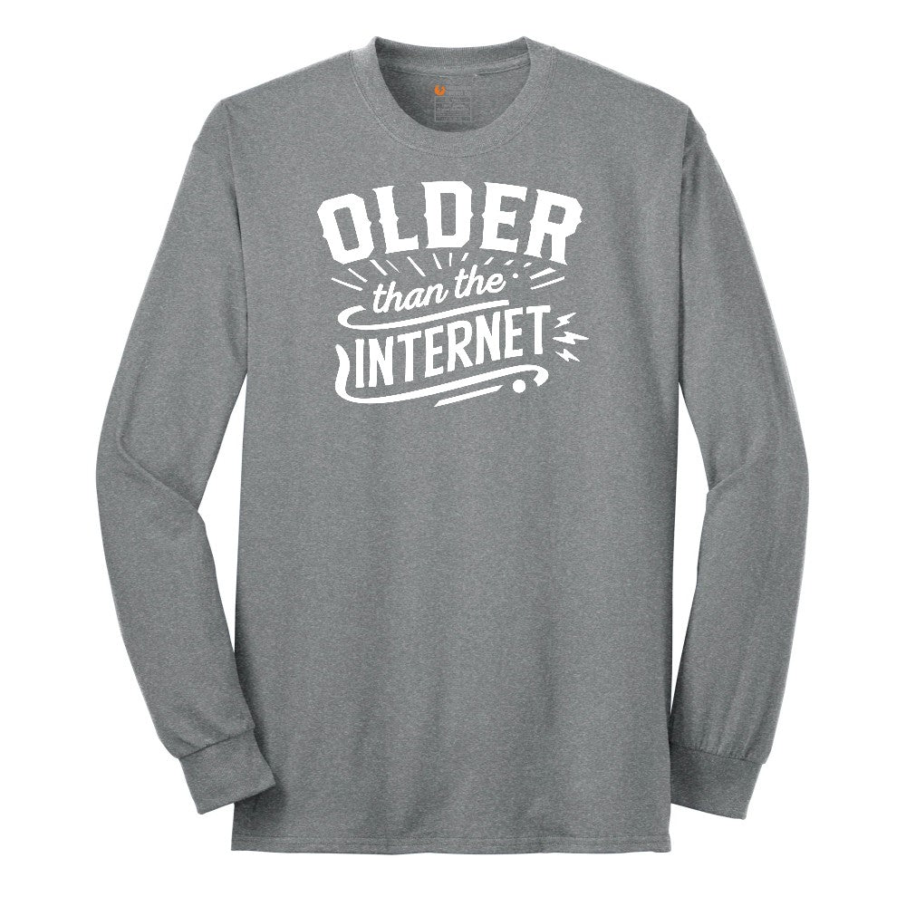 Older than the Internet Long Sleeve Tee - Athletic Grey