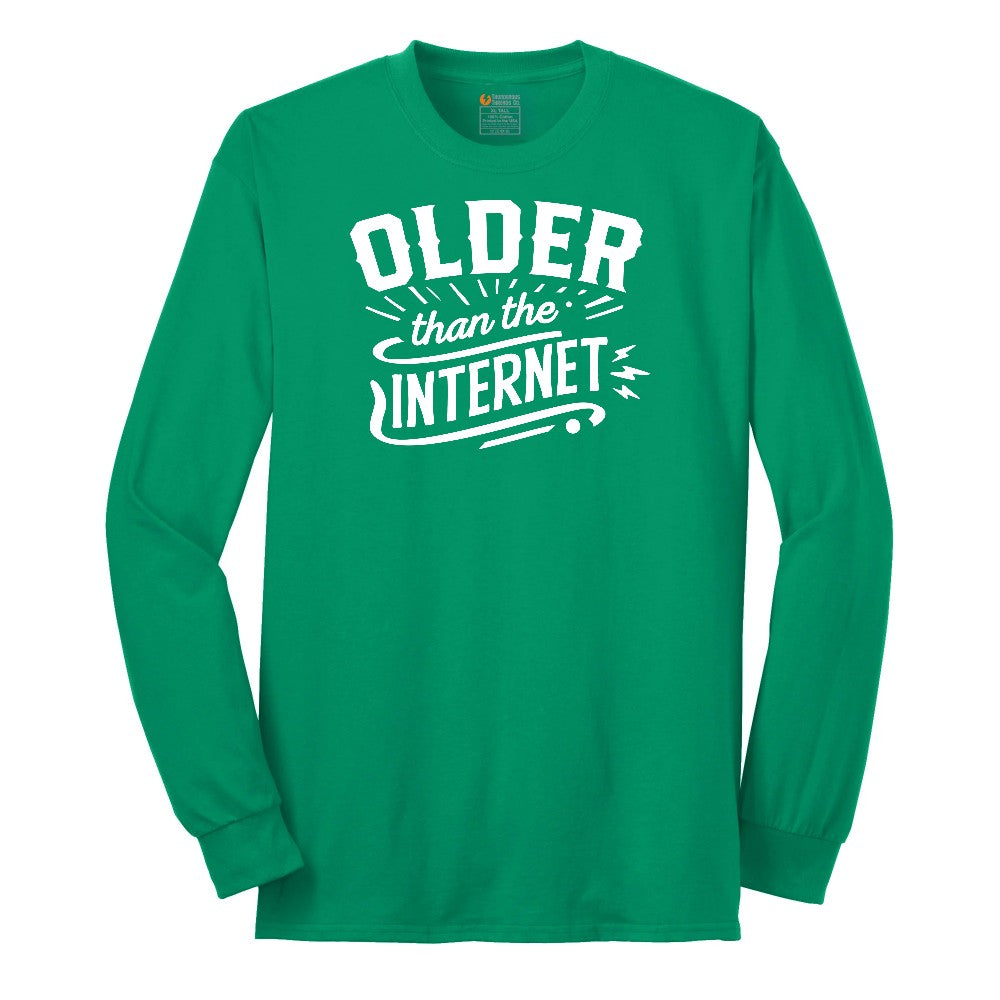 Older than the Internet Long Sleeve Tee - Kelly Green