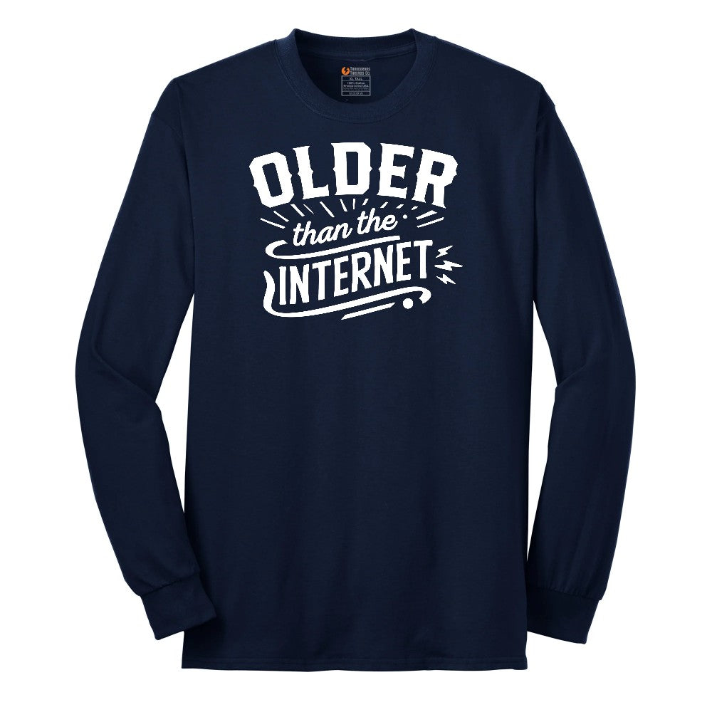Older than the Internet Long Sleeve Tee - Navy