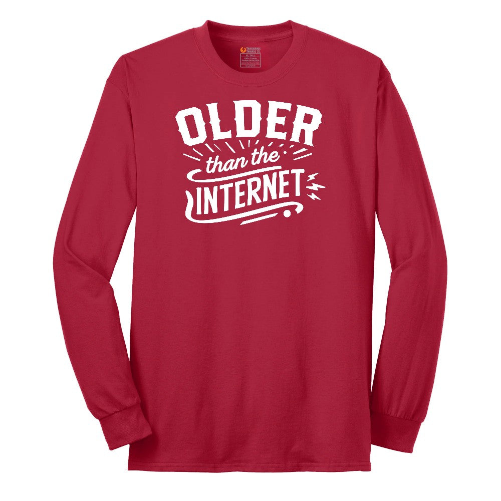 Older than the Internet Long Sleeve Tee - Red
