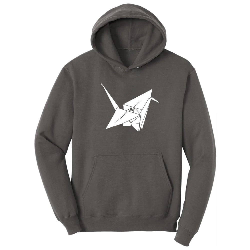 Origami Crane Hoodie - Charcoal