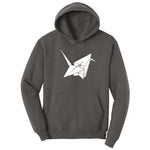Origami Crane Hoodie - Charcoal