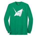 Origami Crane Long Sleeve Tee - Kelly Green