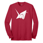 Origami Crane Long Sleeve Tee - Red