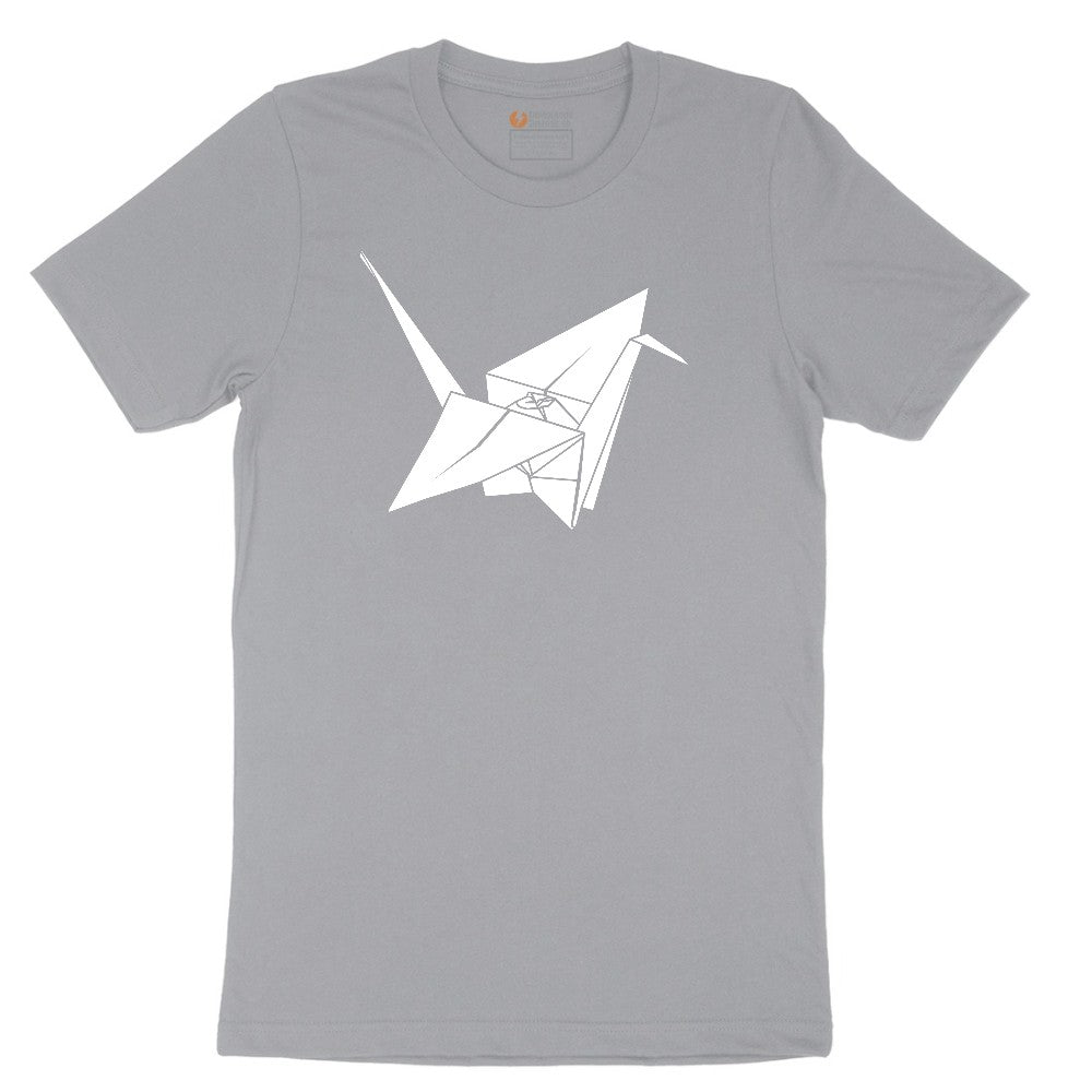 Origami Crane Short Sleeve Tee - Athletic Heather Grey