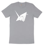 Origami Crane Short Sleeve Tee - Athletic Heather Grey