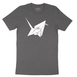 Origami Crane Short Sleeve Tee - Dark Heather Grey