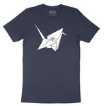 Origami Crane Short Sleeve Tee - Heather Navy