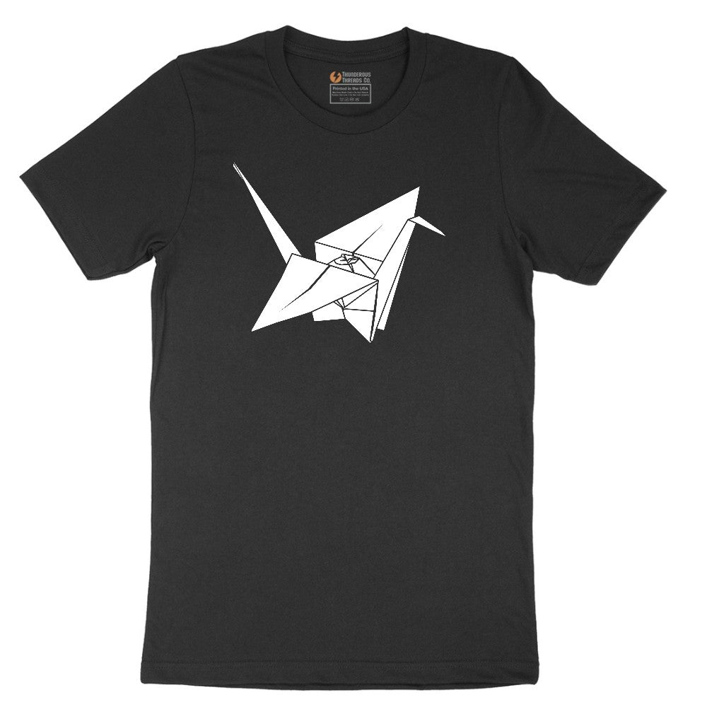 Origami Crane Short Sleeve Tee - Jet Black