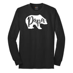 Papa Bear Long Sleeve Tee - Jet Black