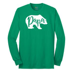 Papa Bear Long Sleeve Tee - Kelly Green