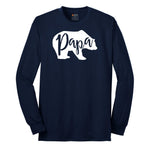 Papa Bear Long Sleeve Tee - Navy