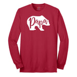 Papa Bear Long Sleeve Tee - Red