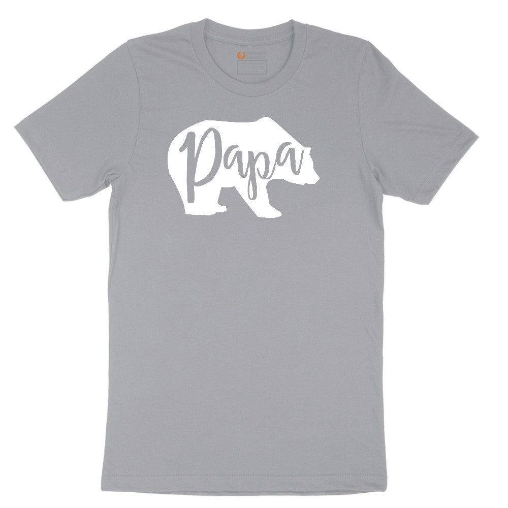 Papa Bear Short Sleeve Tee - Athletic Heather Grey