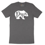 Papa Bear Short Sleeve Tee - Dark Heather Grey
