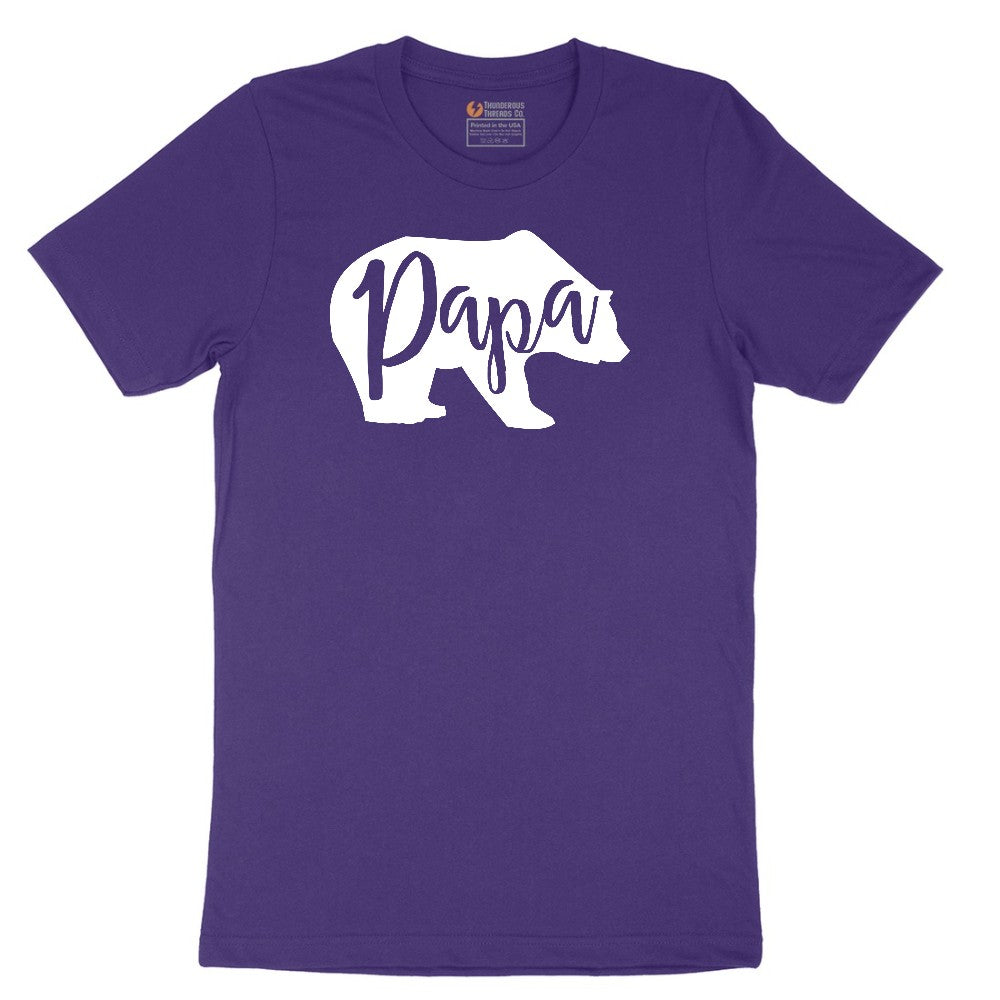 Papa Bear Short Sleeve Tee - Team Purple