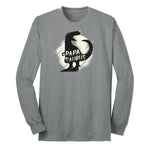 Papasaurus Long Sleeve Tee - Athletic Grey