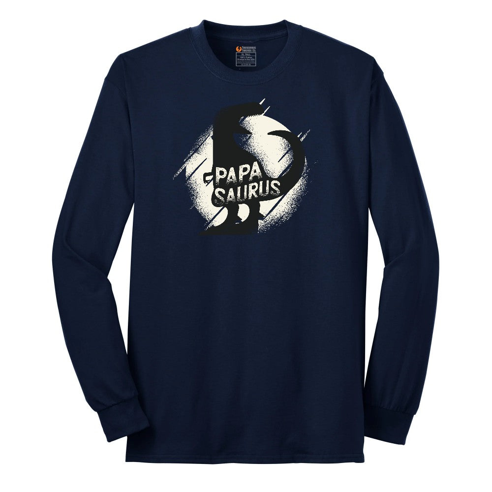 Papasaurus Long Sleeve Tee - Navy