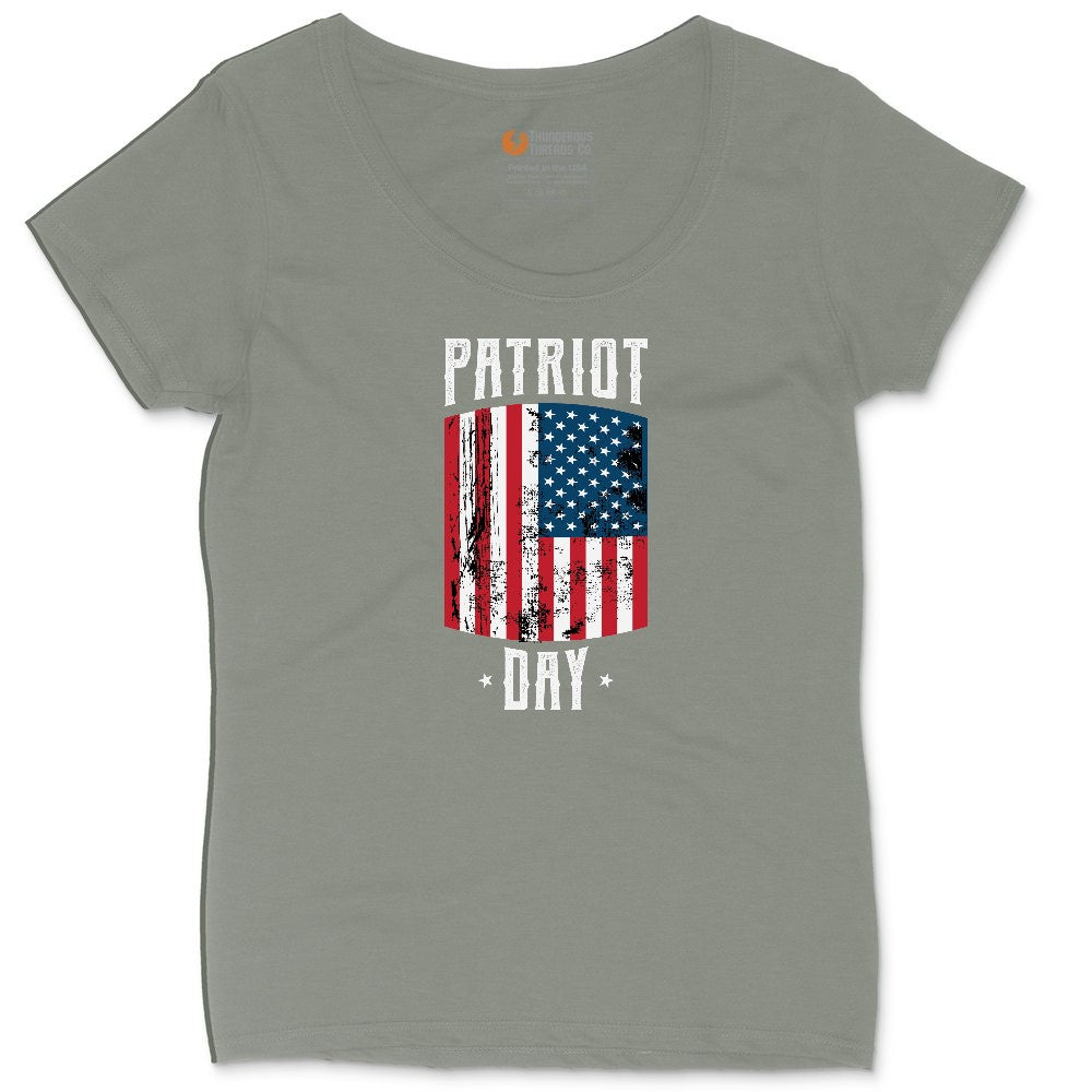 Patriot Day Ladies Curvy Tee - Bamboo Blackout