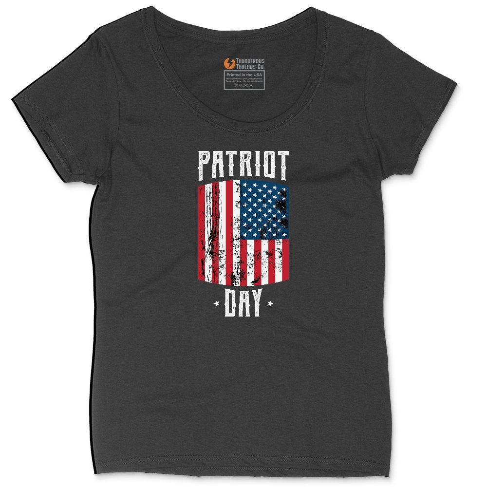 Patriot Day Ladies Curvy Tee - Black