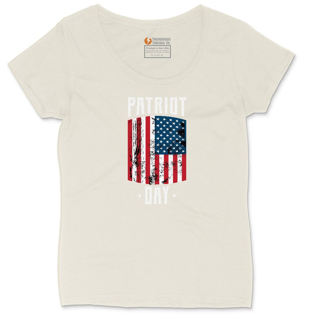 Patriot Day Ladies Curvy Tee - Natural Heather