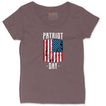 Patriot Day Ladies Curvy Tee - Sangria Blackout