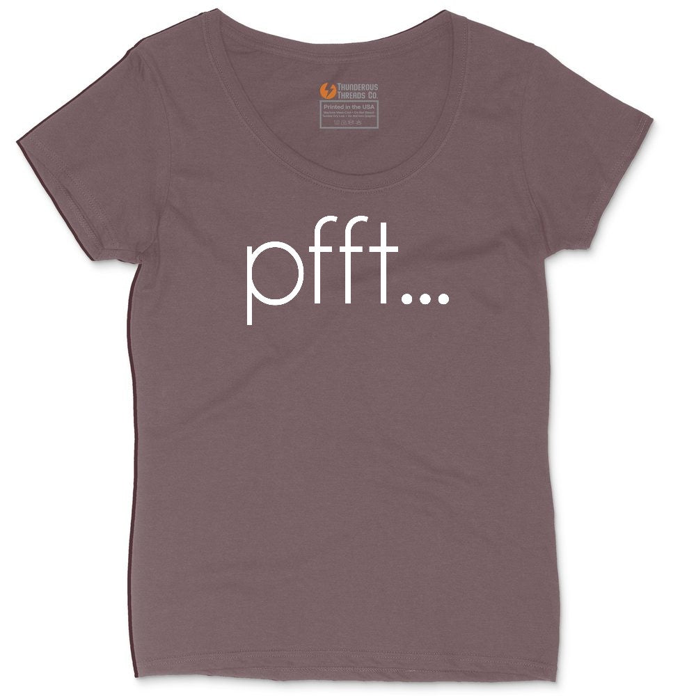Pfft Ladies Curvy Tee - Sangria Blackout