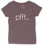 Pfft Ladies Curvy Tee - Sangria Blackout