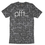 Pfft Ladies Short Sleeve Tee - Black Leopard