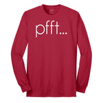 Pfft - Mens & Ladies T-Shirt Long Sleeve Tee - Red