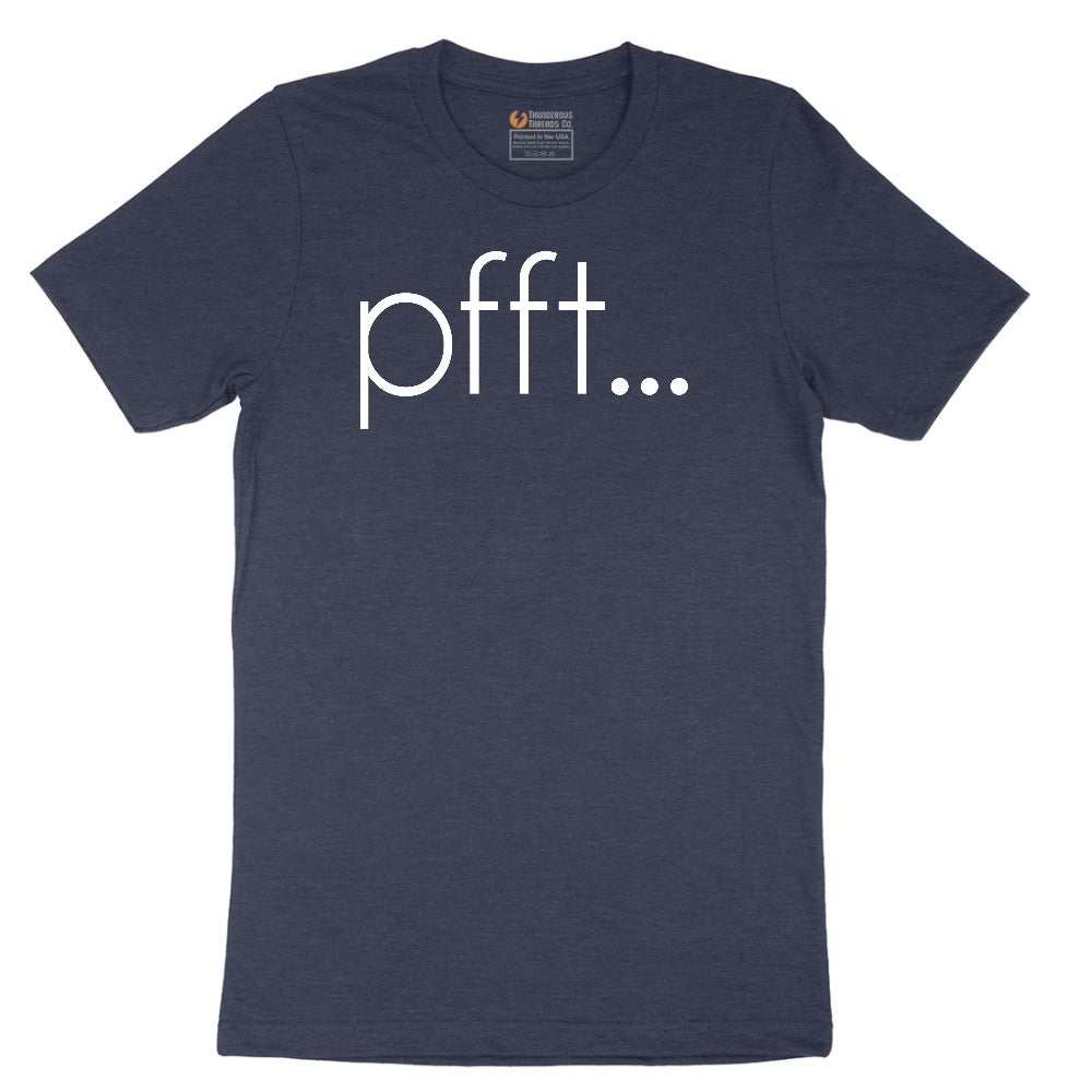 Pfft - Mens & Ladies T-Shirt Short Sleeve Tee - Heather Navy