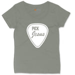 Pick Jesus Ladies Curvy Tee - Bamboo Blackout
