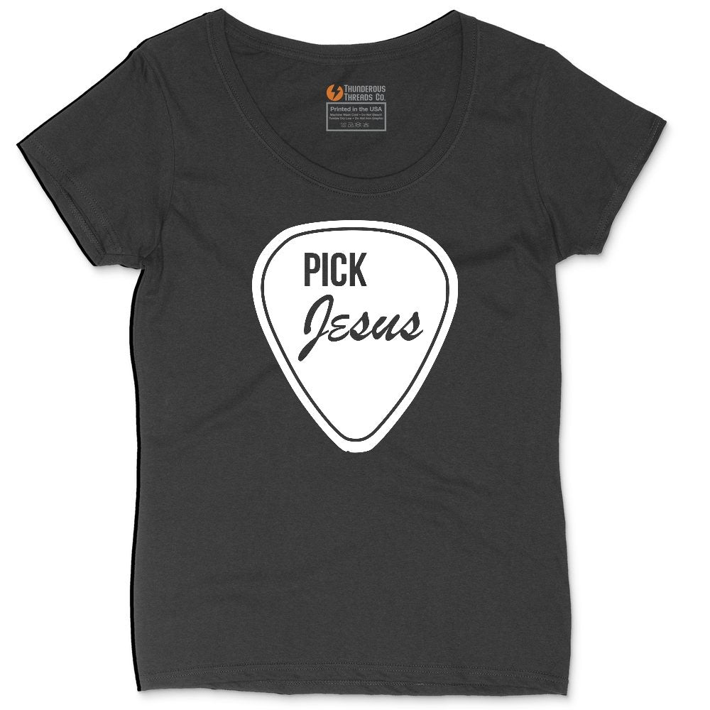 Pick Jesus Ladies Curvy Tee - Black