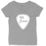 Pick Jesus Ladies Curvy Tee - Granite Heather