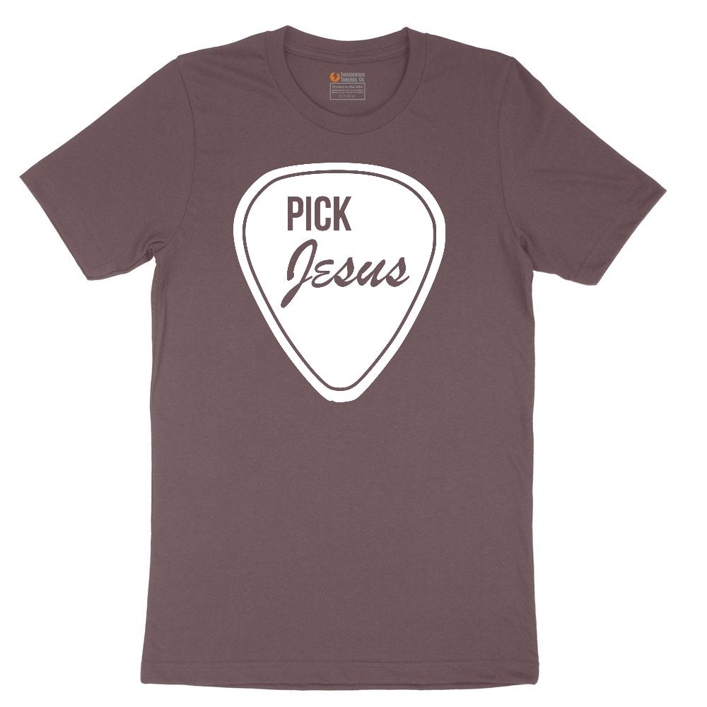 Pick Jesus Ladies Short Sleeve Tee - Sangria Blackout