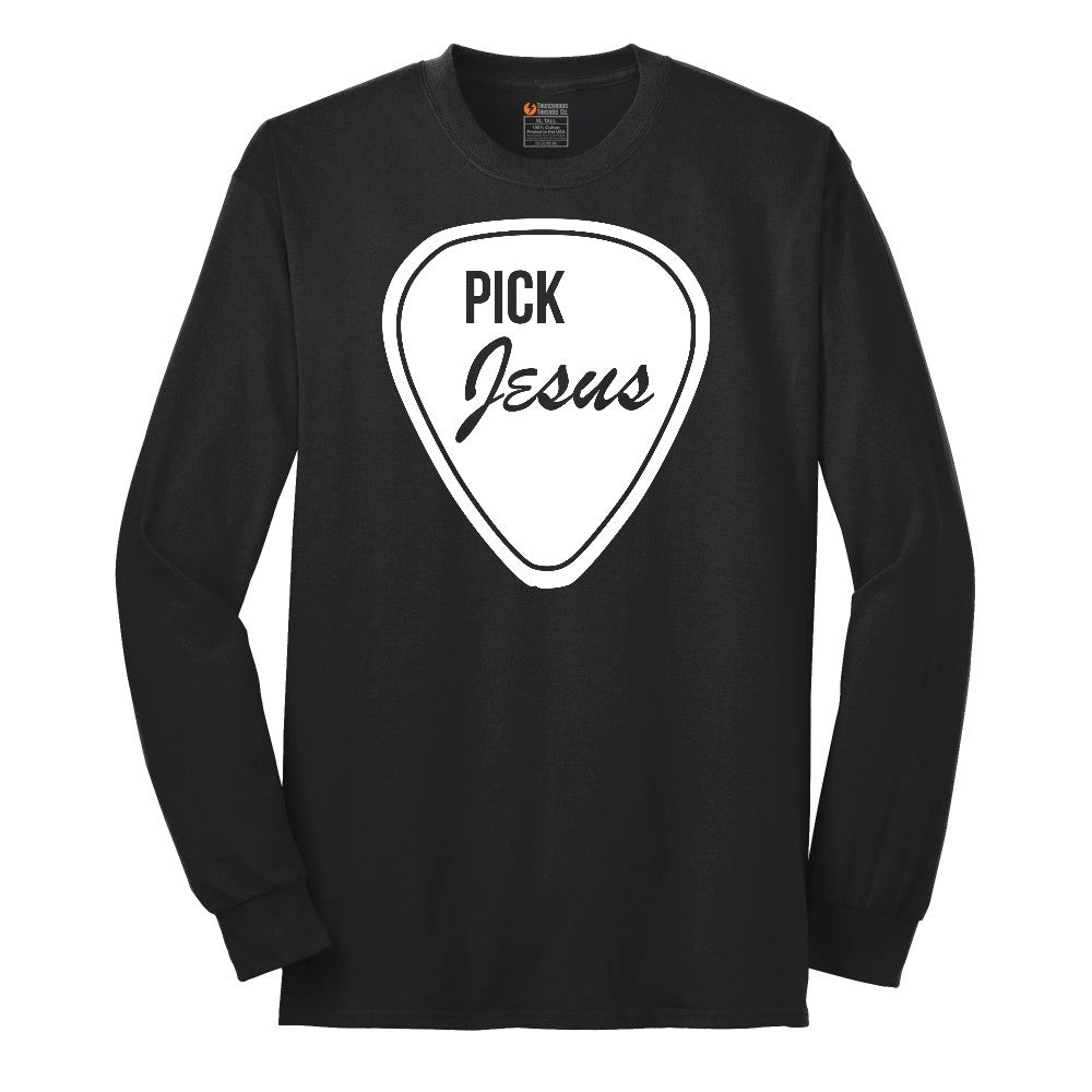 Pick Jesus Long Sleeve Tee - Jet Black