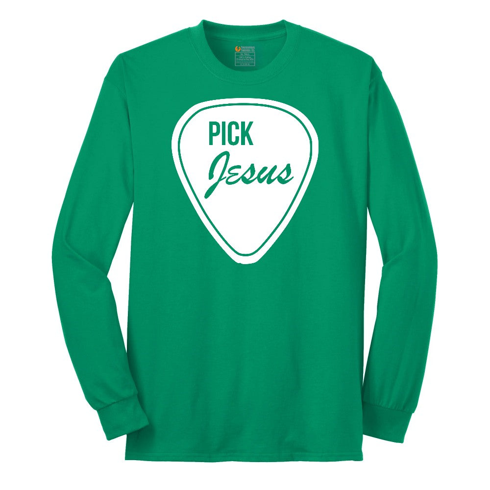 Pick Jesus Long Sleeve Tee - Kelly Green