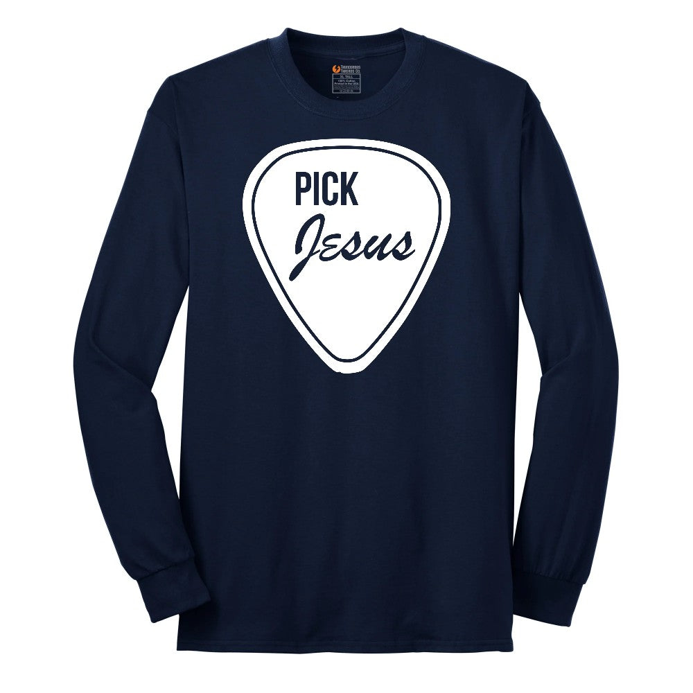 Pick Jesus Long Sleeve Tee - Navy