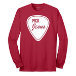 Pick Jesus Long Sleeve Tee - Red